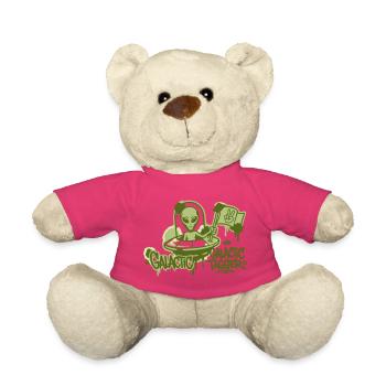 Alien Ufo Graffiti Graphic - Teddy Bear - pink - Front
