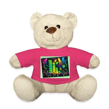 Bunte Disco-Vibes - Teddy - Pink - Vorne