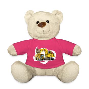 Mega Maschinen auf der Baustelle - Teddy - Pink - Vorne