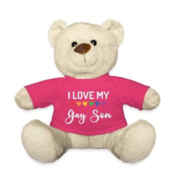 J’aime mon fils gay - Nounours - rose - Devant