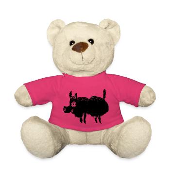 Wild boar - Teddy Bear - pink - Front