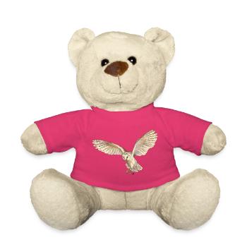 Wunderschöne Schleiereule im Flug - Teddy - Pink - Vorne