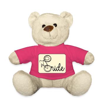HOCHZEIT RADFAHREN FAHRRAD BRAUT JUNGGESELLINNENABSCHIED - Teddy - Pink - Vorne