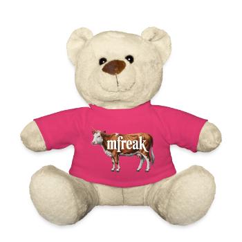 Typographie de vache étrange Tee - Nounours - rose - Devant