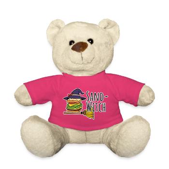 La sorcière est une sorcière des sables, du pain des sorcières d’Halloween ! - Nounours - rose - Devant