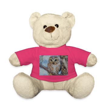 Nächtliche Eulen-Mosaik - Teddy - Pink - Vorne