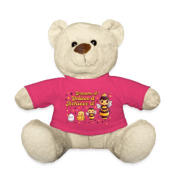 Reine des Abeilles Fille Motivation École Dream - Nounours - rose - Devant