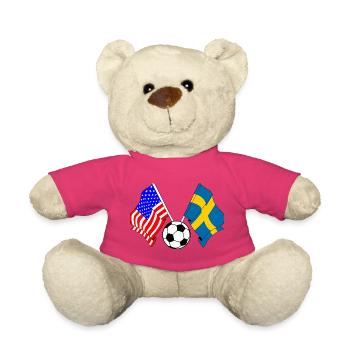 Fußball Schweden gegen die USA - Teddy - Pink - Vorne