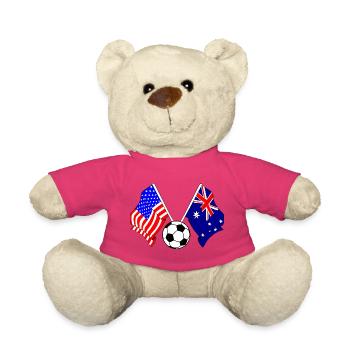 Football Australia vs USA - Teddy Bear - pink - Front