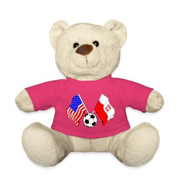 Football Pologne vs États-Unis - Nounours - rose - Devant