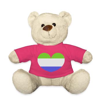 Sierra Leone heart flag - Teddy Bear - pink - Front