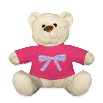 Ruban lavande - Nounours - rose - Devant