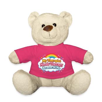 Ma thérapeute a besoin d’un Th à cause de moi - Nounours - rose - Devant