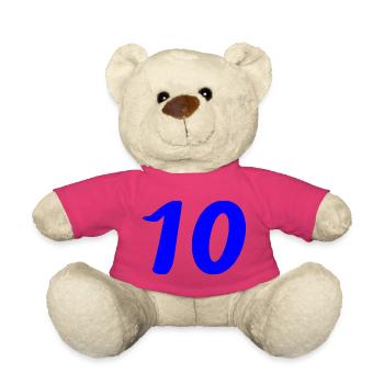10. 10 YEARS. 10th ANNIVERSARY. 10 YEAR ANNIVERSARY. - Teddy Bear - pink - Front