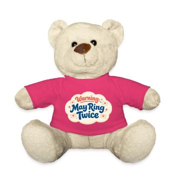 Klingelt vielleicht doppelt | Postboten Humor - Teddy - Pink - Vorne