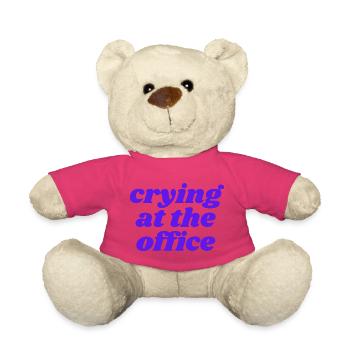 crying at the office - Teddy Bear - pink - Front
