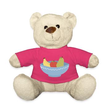 Illustration de nature morte dans un bol de fruits - Nounours - rose - Devant