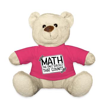 Les mathématiques La seule matière qui compte Nerd Mathe Logo - Nounours - rose - Devant