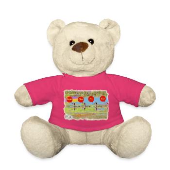 Grebes counting in a funny way - Teddy Bear - pink - Front