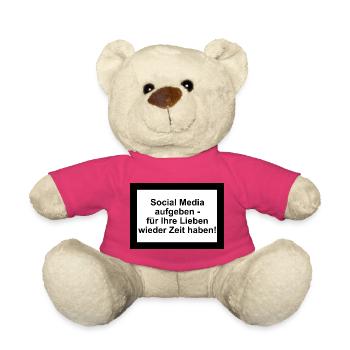 Social Media Pause Für Liebe - Teddy - Pink - Vorne
