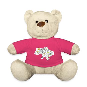 Ukraine-Sieg-Karten-Doodle - Teddy - Pink - Vorne