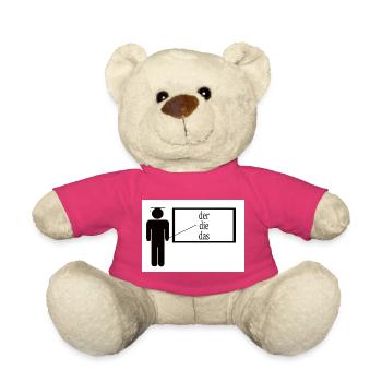 German Teacher - Teddy Bear - pink - Front