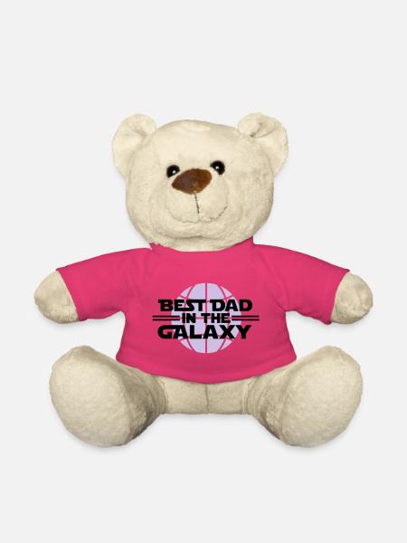 Best dad in the galaxy - Teddy Bear - pink