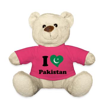 I love Pakistan - J'aime le Pakistan - Nounours - rose - Devant