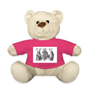 Vampireule und Fledermäuse - Teddy - Pink - Vorne