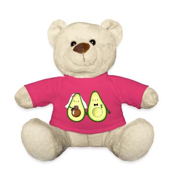 Cadeau de mariage de jeunes mariés à l'avocat pour les végétaliens - Nounours - rose - Devant