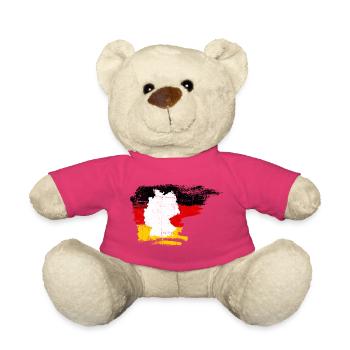 Deutschlandkarte in Flag Brush - Teddy - Pink - Vorne