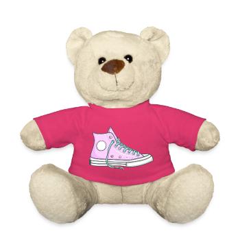 S’habiller avec style et personnalité converses tennis - Nounours - rose - Devant