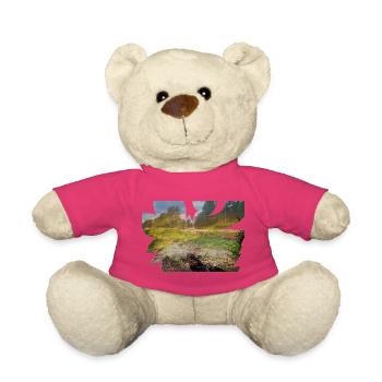 Un delta de rivière brûle de couleurs - Nounours - rose - Devant