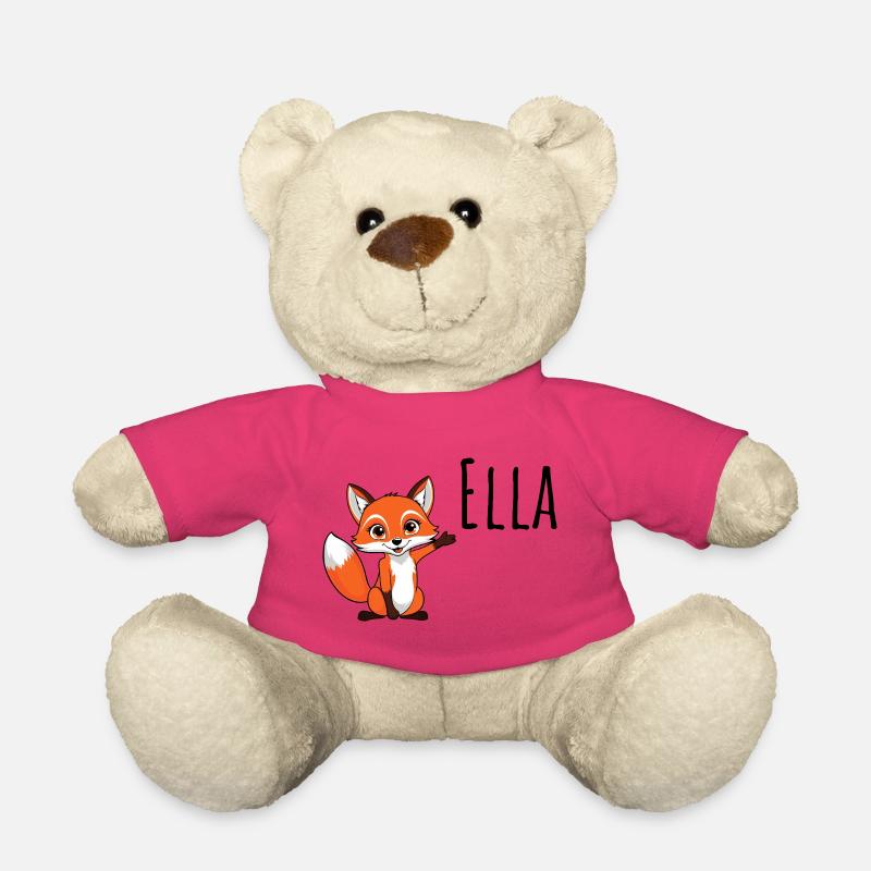 Fuchs - Mein Name ist Ella - Süßes Waldtier - Teddy - Pink