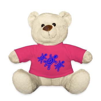 3 Schildkröten Spirale Familie Mama Papa Kinder - Teddy - Pink - Vorne