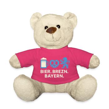 Bier Brezn Bayern Löwe Design - Teddy - Pink - Vorne