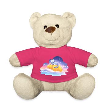 Un chaton dans le nuage rêve - Nounours - rose - Devant