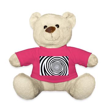 Hypnotisches Spiralmonochrom - Teddy - Pink - Vorne
