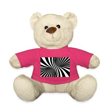 Illusion Spirale Noir Blanche - Nounours - rose - Devant