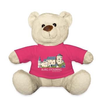 Burg Stolberg Illustration Handzeichnung - Teddy - Pink - Vorne