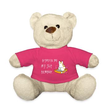 J’essaie de reprendre mes idées en ordre dans la litière pour chat - Nounours - rose - Devant