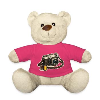 Appareil photo vintage avec pellicule - Nounours - rose - Devant