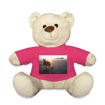 Känguru am Strand im Sonnenaufgang - Teddy - Pink - Vorne