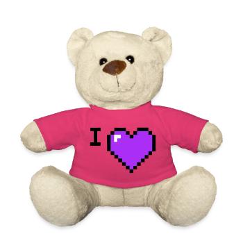 Texte provisoire de Cœur J’adore - Nounours - rose - Devant