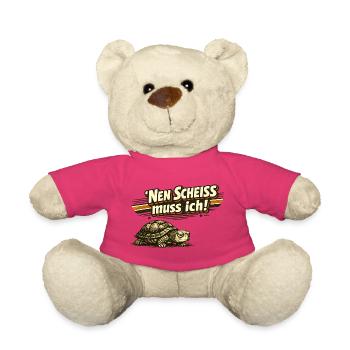Nen Scheiß muss ich Schildkröte Retro - Teddy - Pink - Vorne