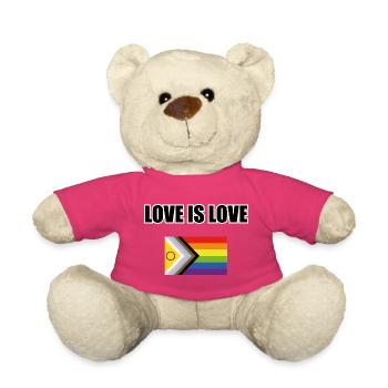 L’AMOUR EST AMOUR Fierté inclusive Intersexe Progress Fla - Nounours - rose - Devant