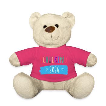 Schulkind 2026 - Teddy - Pink - Vorne