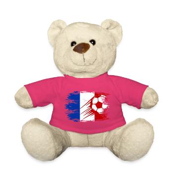 Frankreich Flagge Fußball used - Teddy - Pink - Vorne