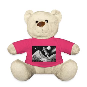 Rocket Moon Départ Future Mars science-fiction - Nounours - rose - Devant