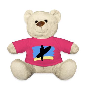 Beach Vibes – Surfer Girl - Teddy Bear - pink - Front